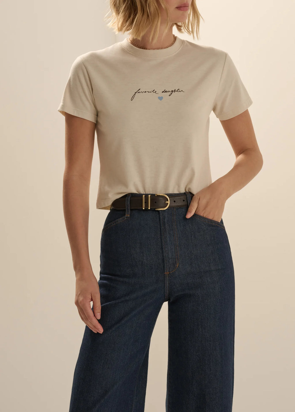 Favorite Daughter The Cropped Signature Tee