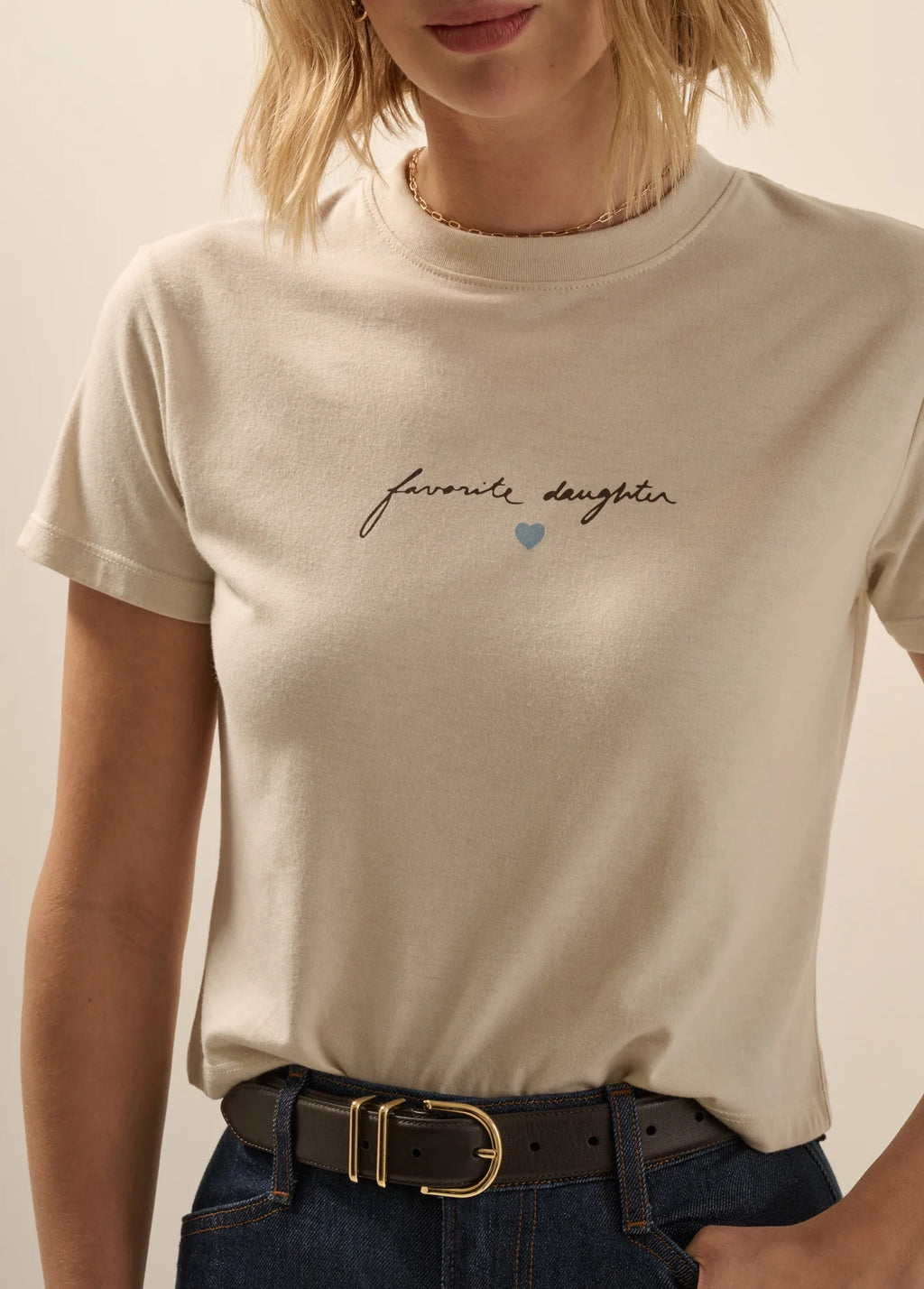 Favorite Daughter The Cropped Signature Tee