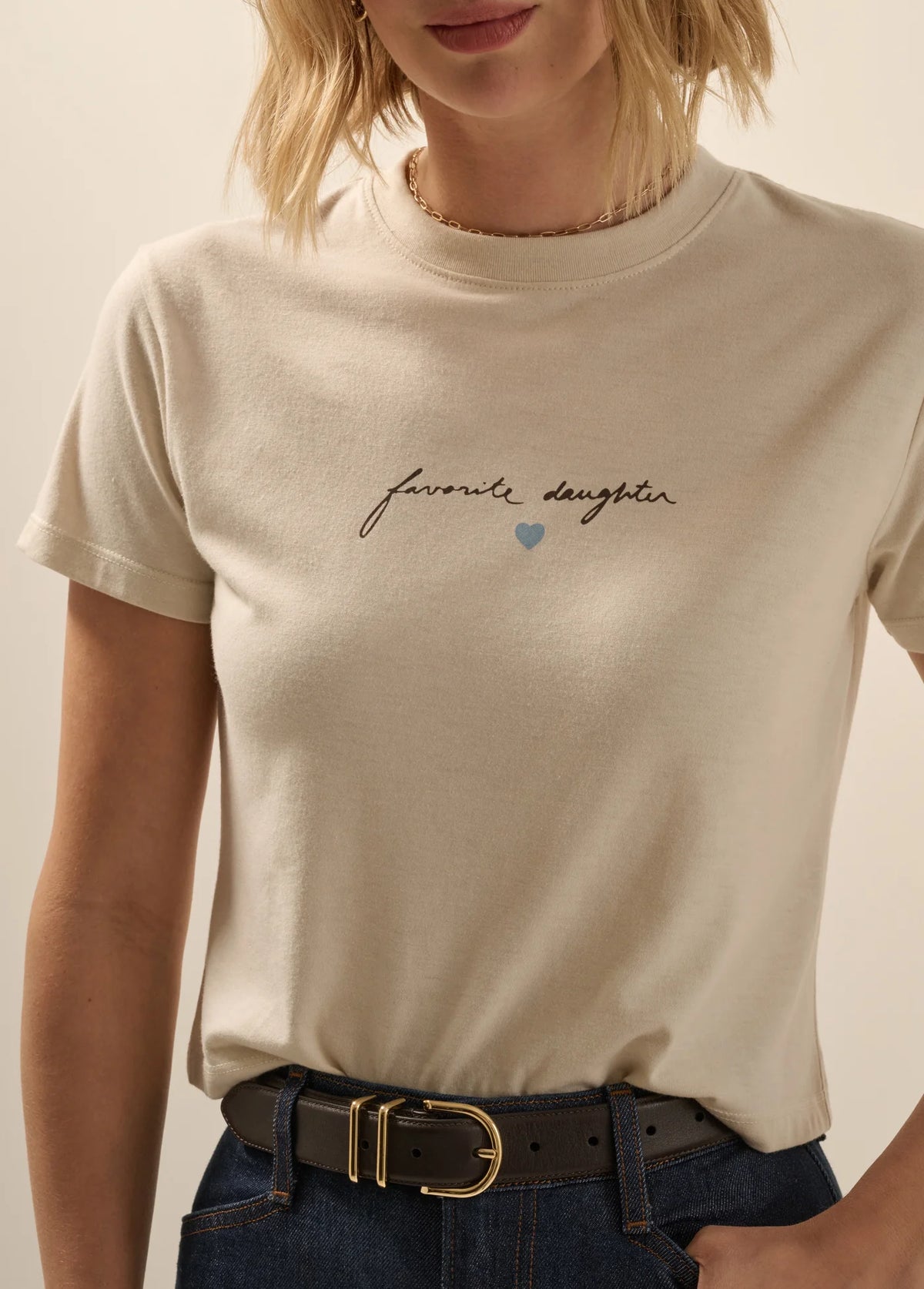 Favorite Daughter The Cropped Signature Tee