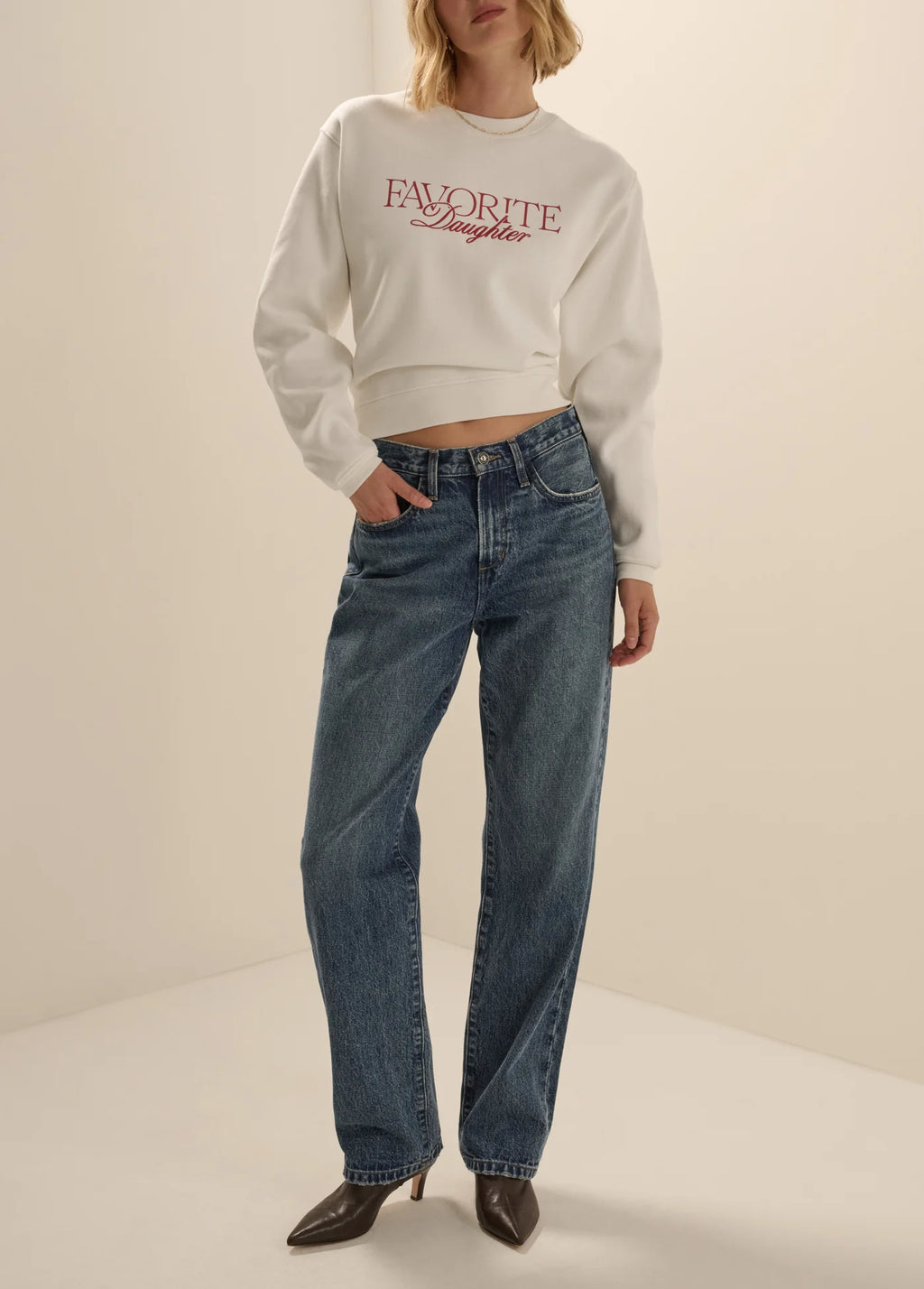 Favorite Daughter The Embroidery Ritzy Classic Sweatshirt