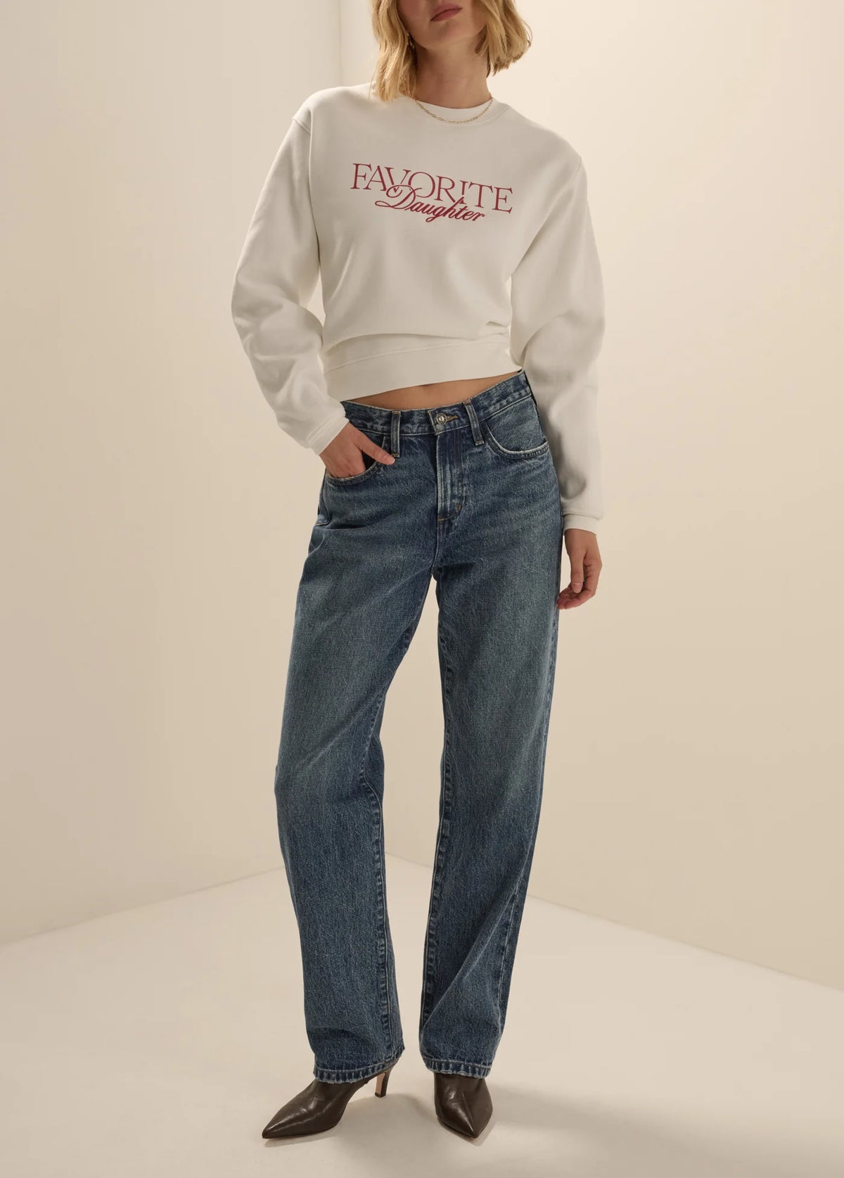 Favorite Daughter The Embroidery Ritzy Classic Sweatshirt