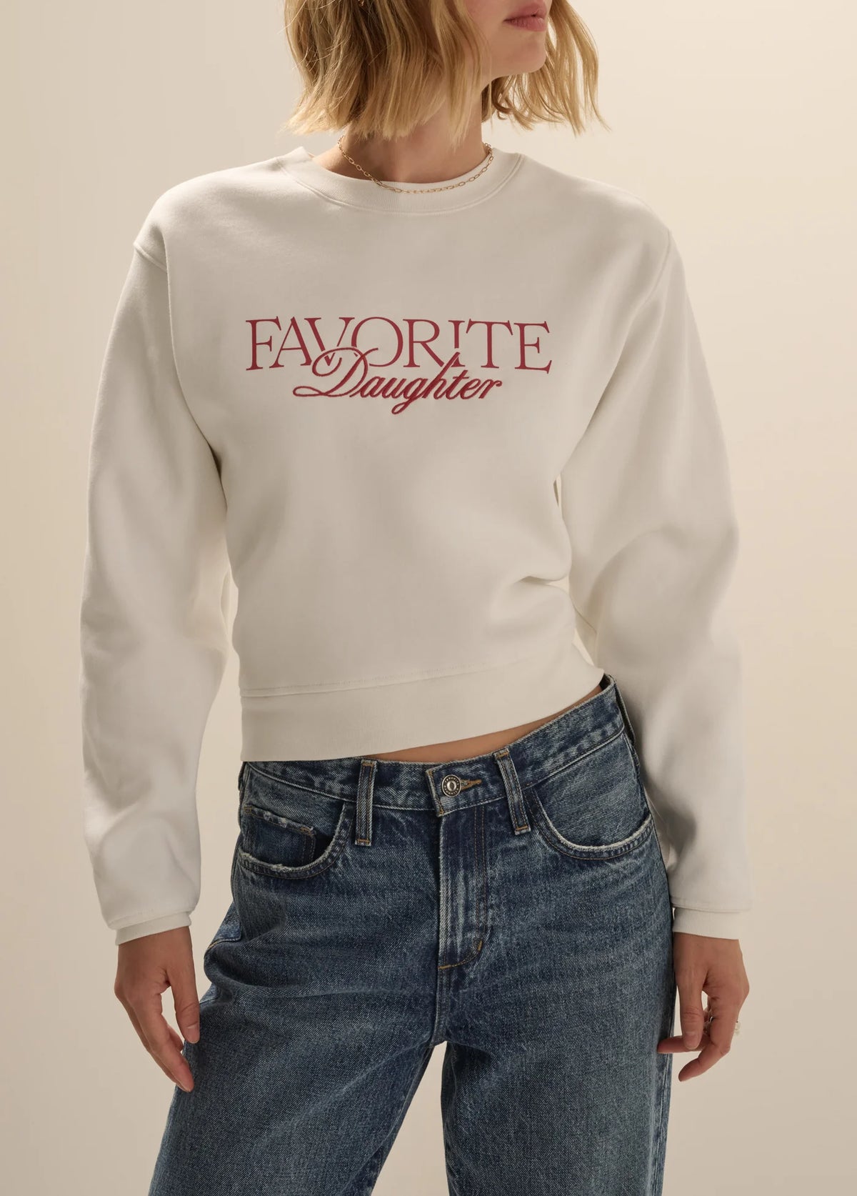 Favorite Daughter The Embroidery Ritzy Classic Sweatshirt