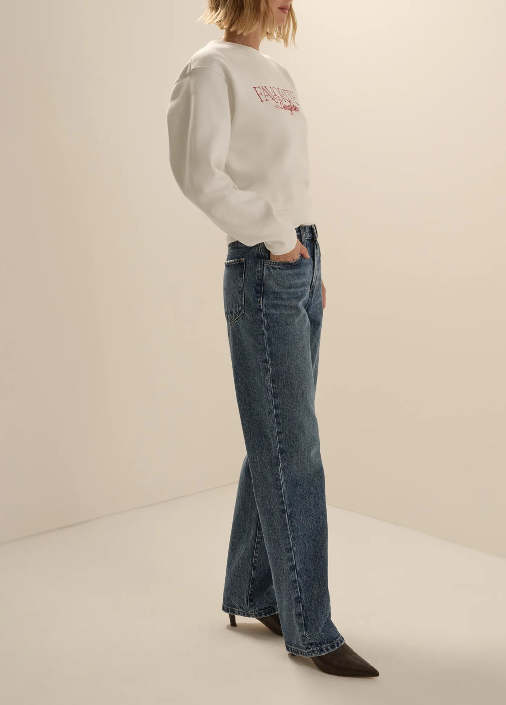 Favorite Daughter The Embroidery Ritzy Classic Sweatshirt