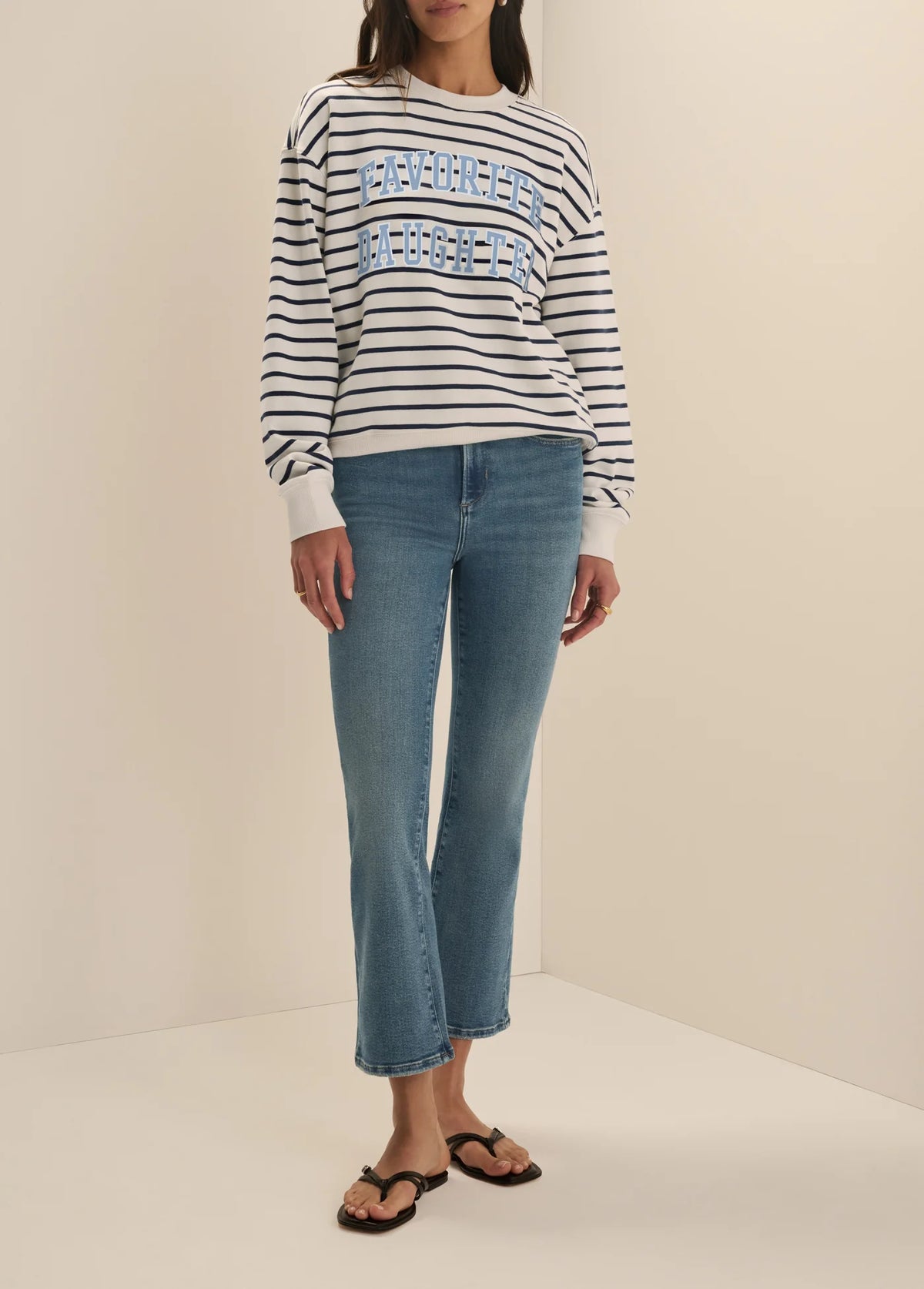 Favorite Daughter The Collegiate Stripe Sweatshirt