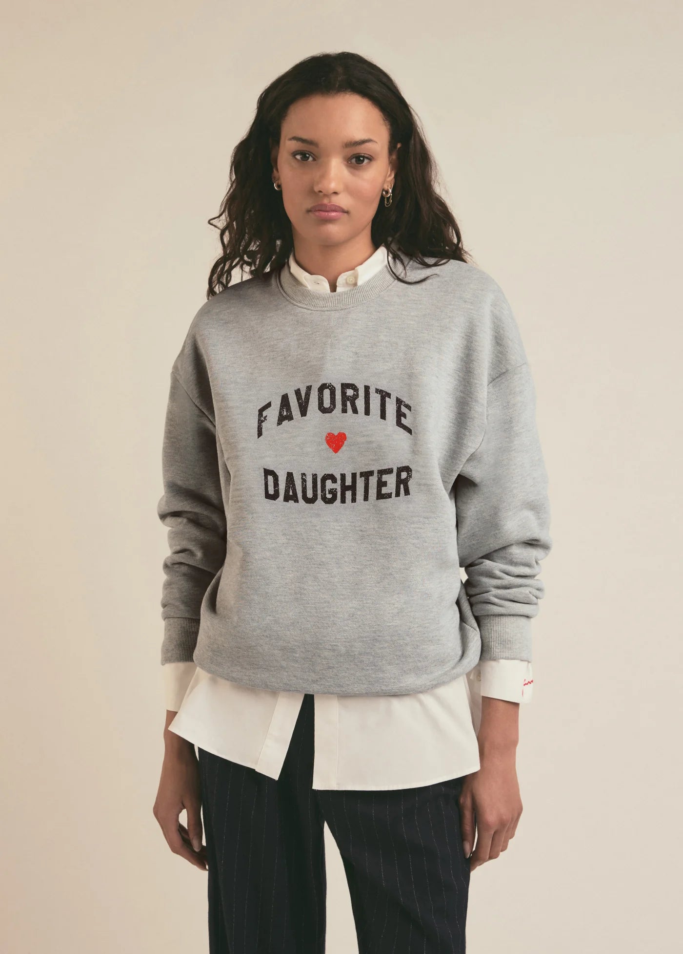 FAVORITE DAUGHTER HEART LOGO SWEATSHIRT
