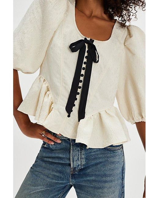 PAMELA BOW TOP in WHITE ALYSSUM