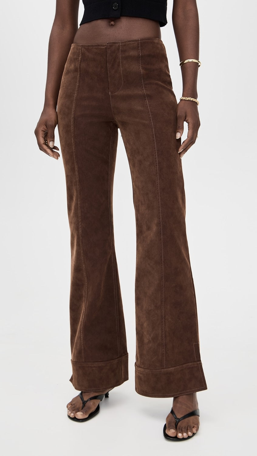 GLOW UP PANT SUEDE in SHAVED CHOCOLATE