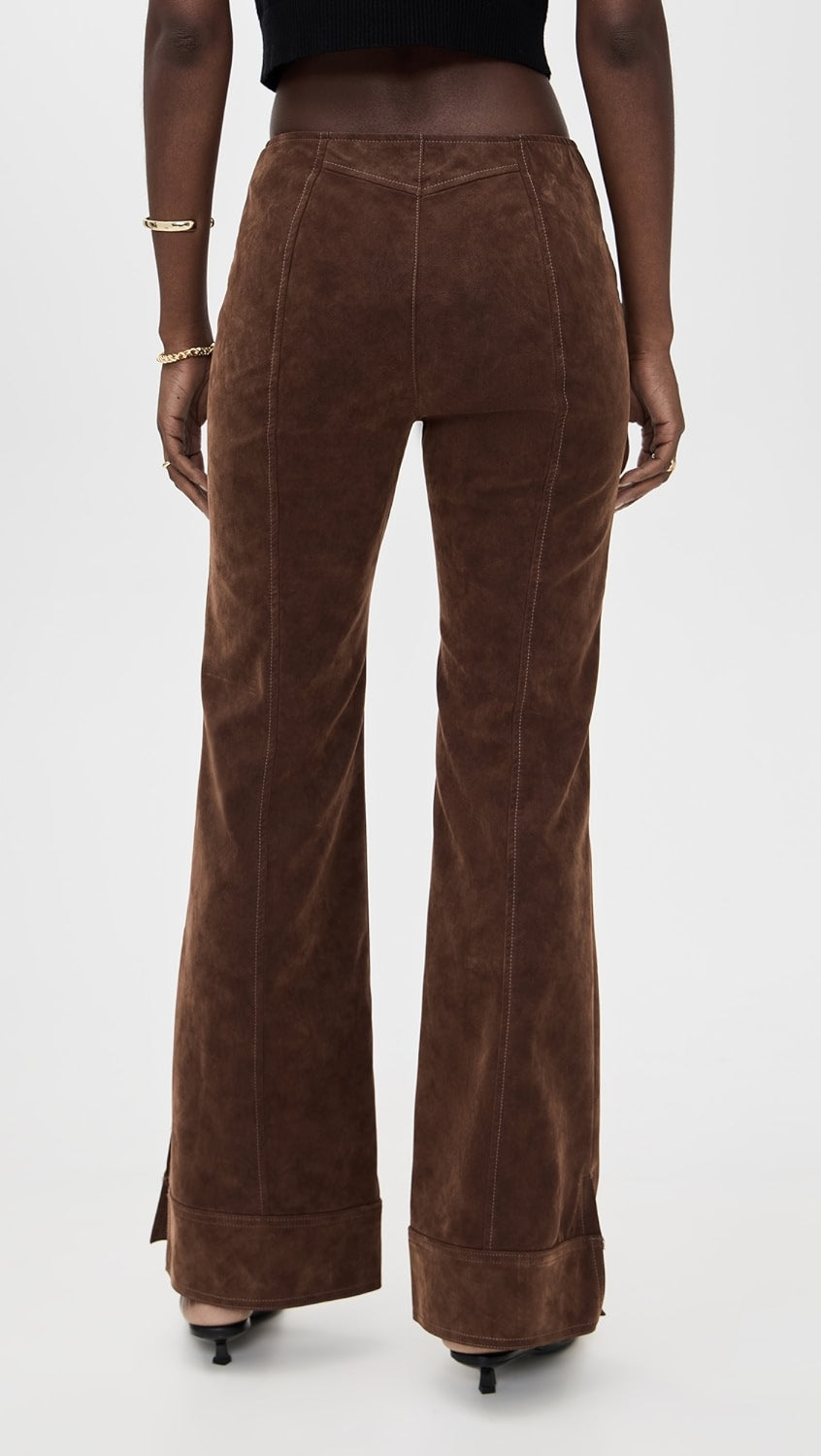 GLOW UP PANT SUEDE in SHAVED CHOCOLATE