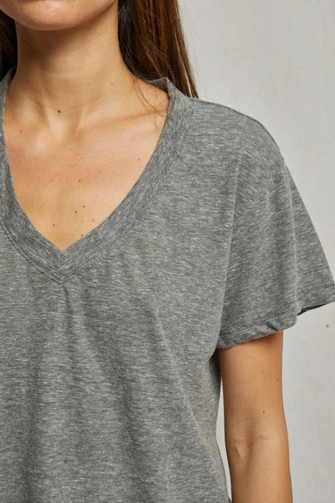 HENDRIX cotton boxy v neck tee