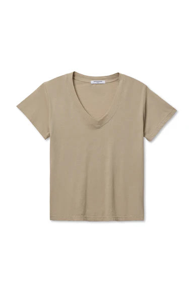 HENDRIX cotton boxy v neck tee