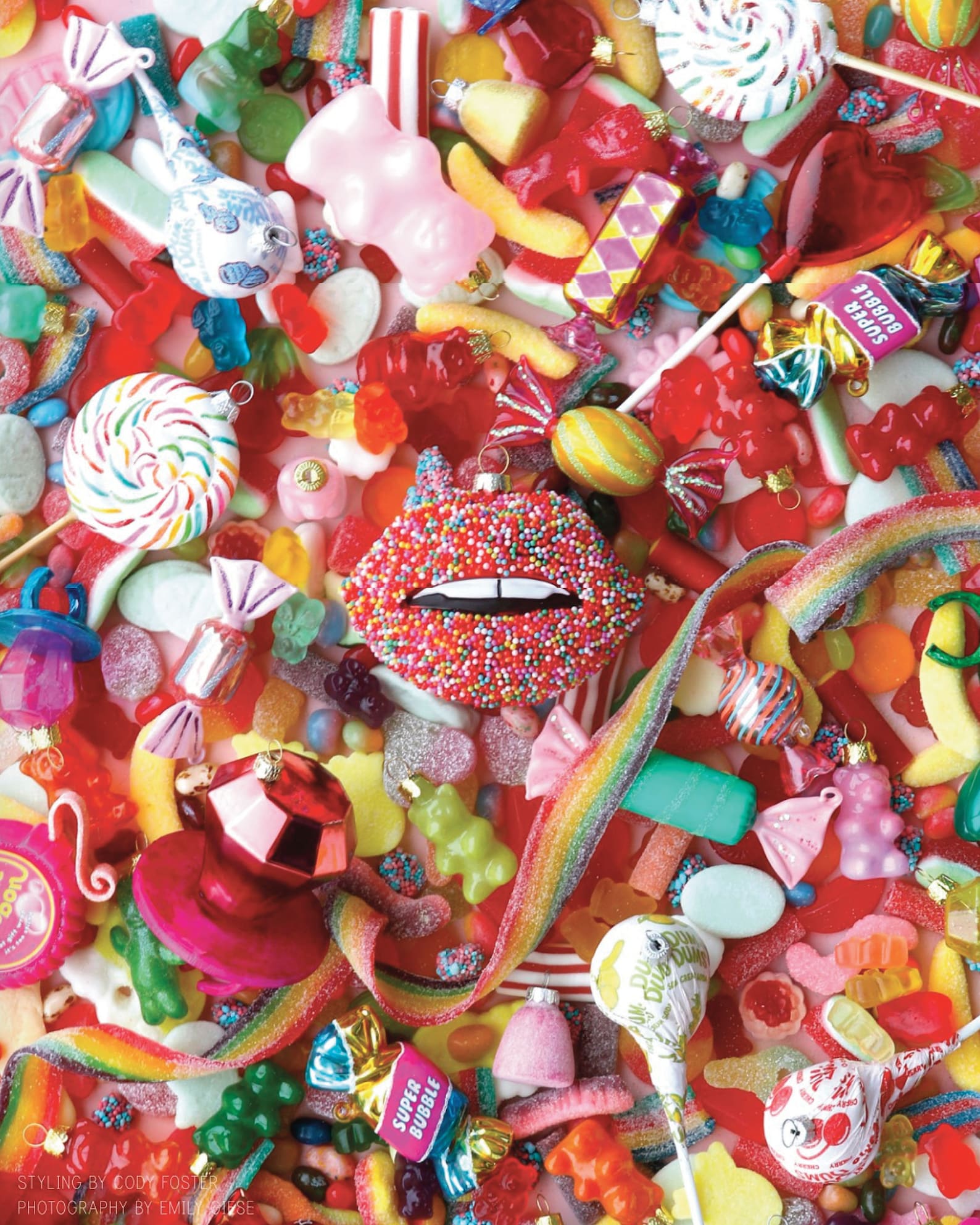 Dum Dum Sucker Glass Ornament