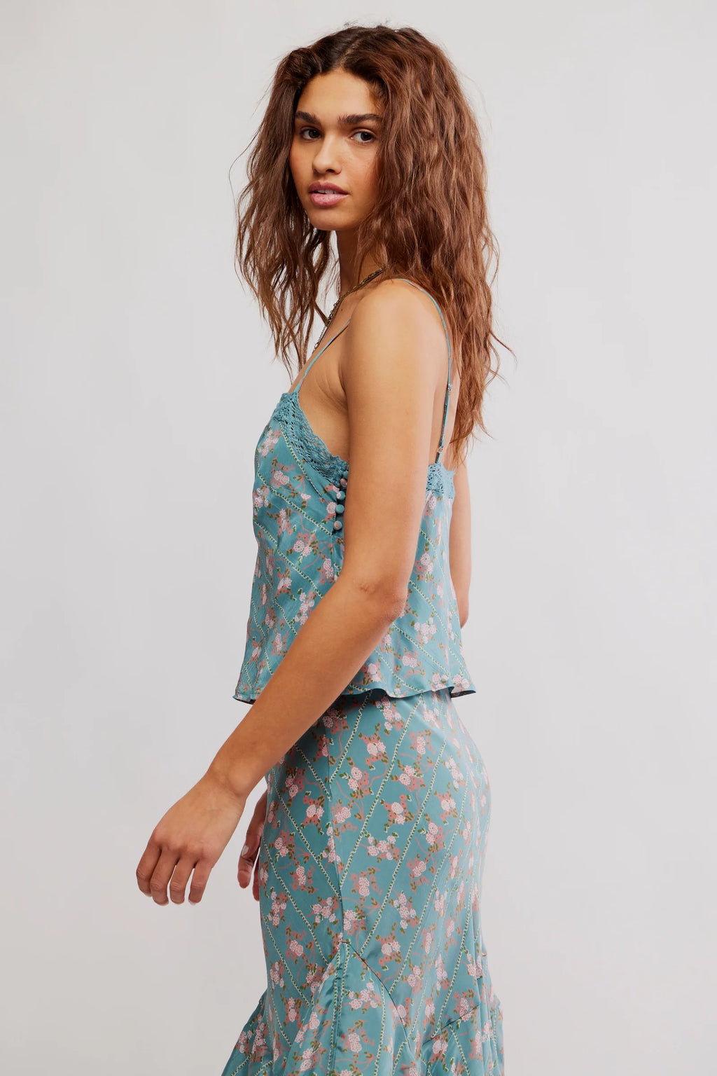FREE PEOPLE BALI MARGOT TOP in MINERAL BLUE COMBO