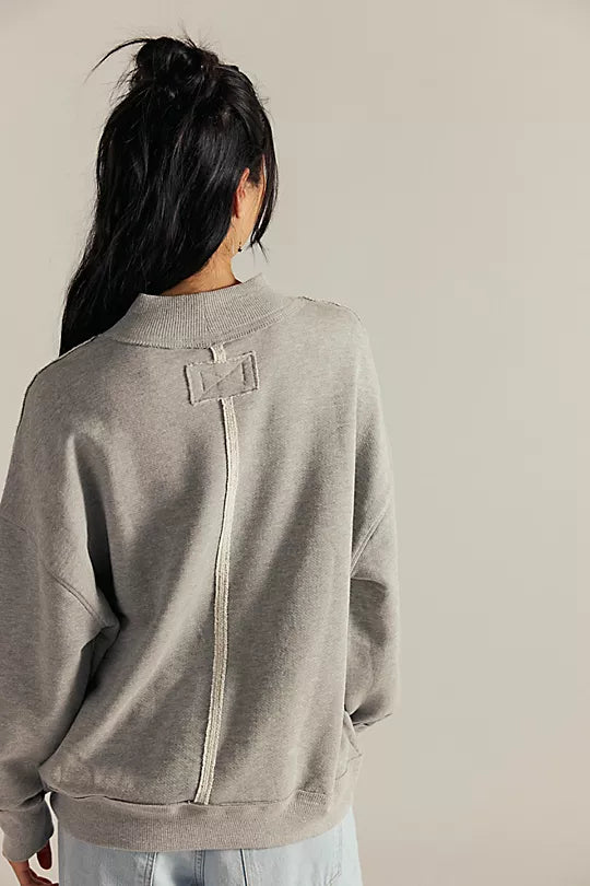 PALM SPRINGS PULLOVER IN HEATHER GREY