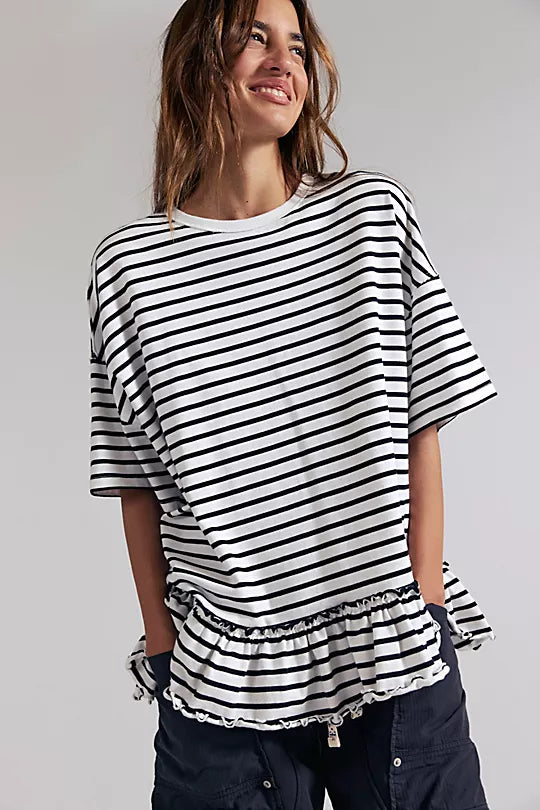 THE MOST STRIPED TEE-BLACK AND WHITE