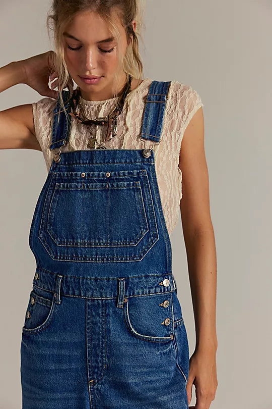 FREE PEOPLE DEEP TRANCE OVERALL in REVERIE