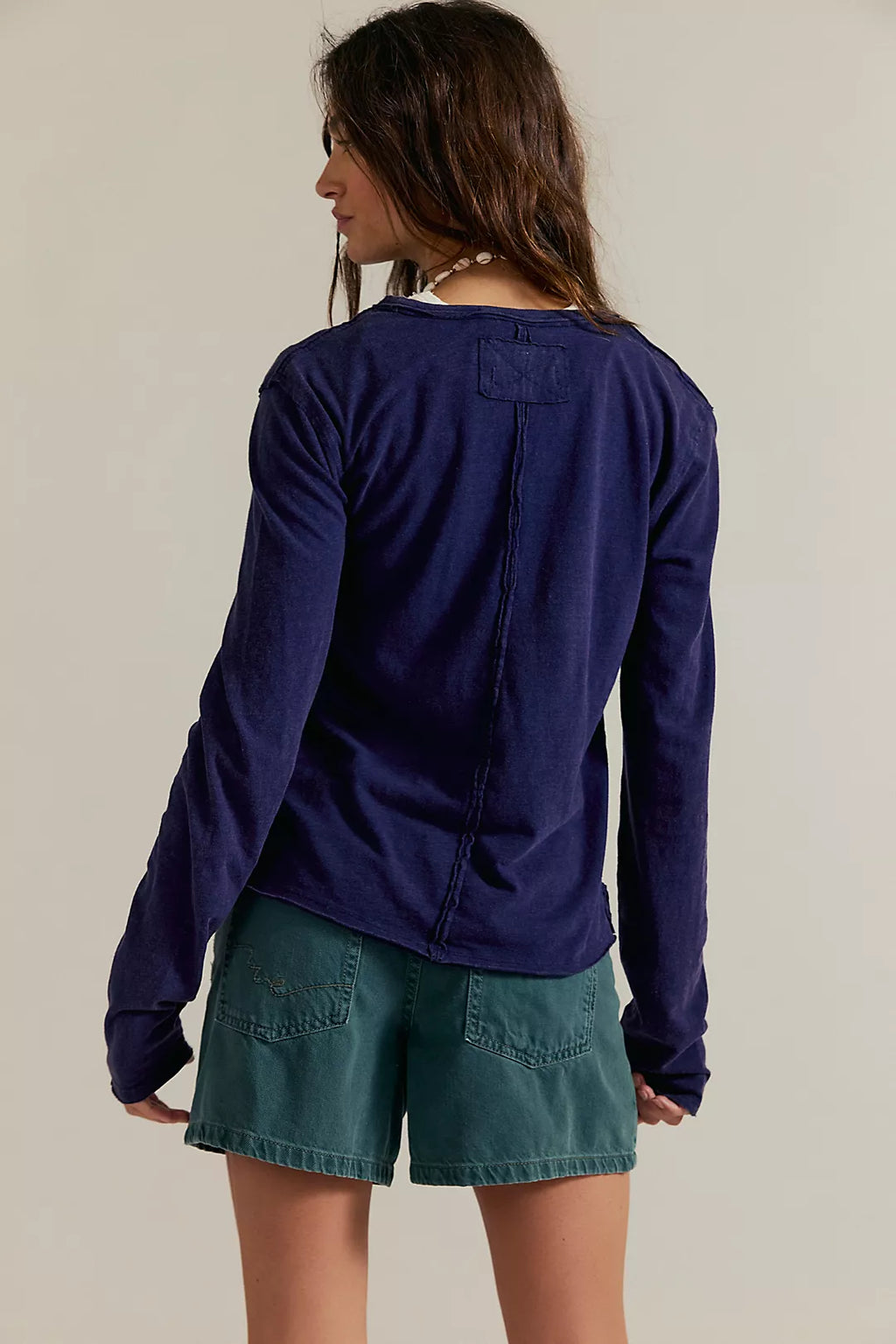 NOVA TEE LONG SLEEVE- PEACOAT