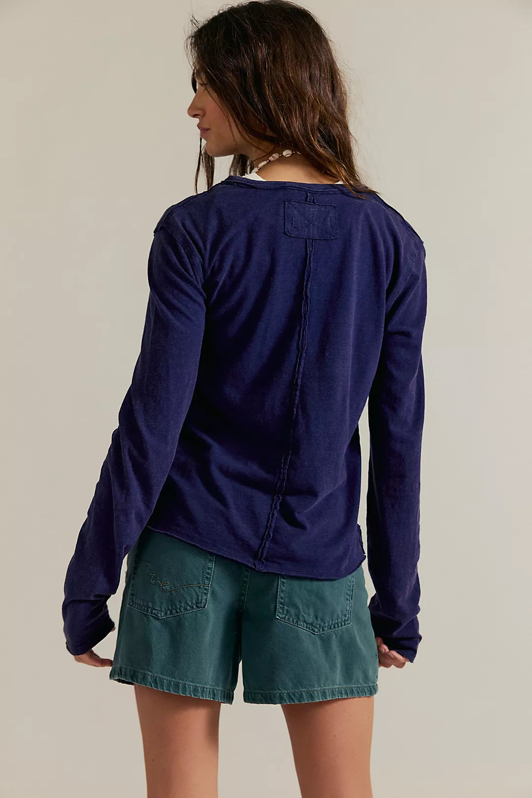 NOVA TEE LONG SLEEVE- PEACOAT