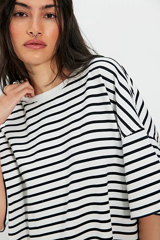 THE MOST STRIPED TEE-BLACK AND WHITE
