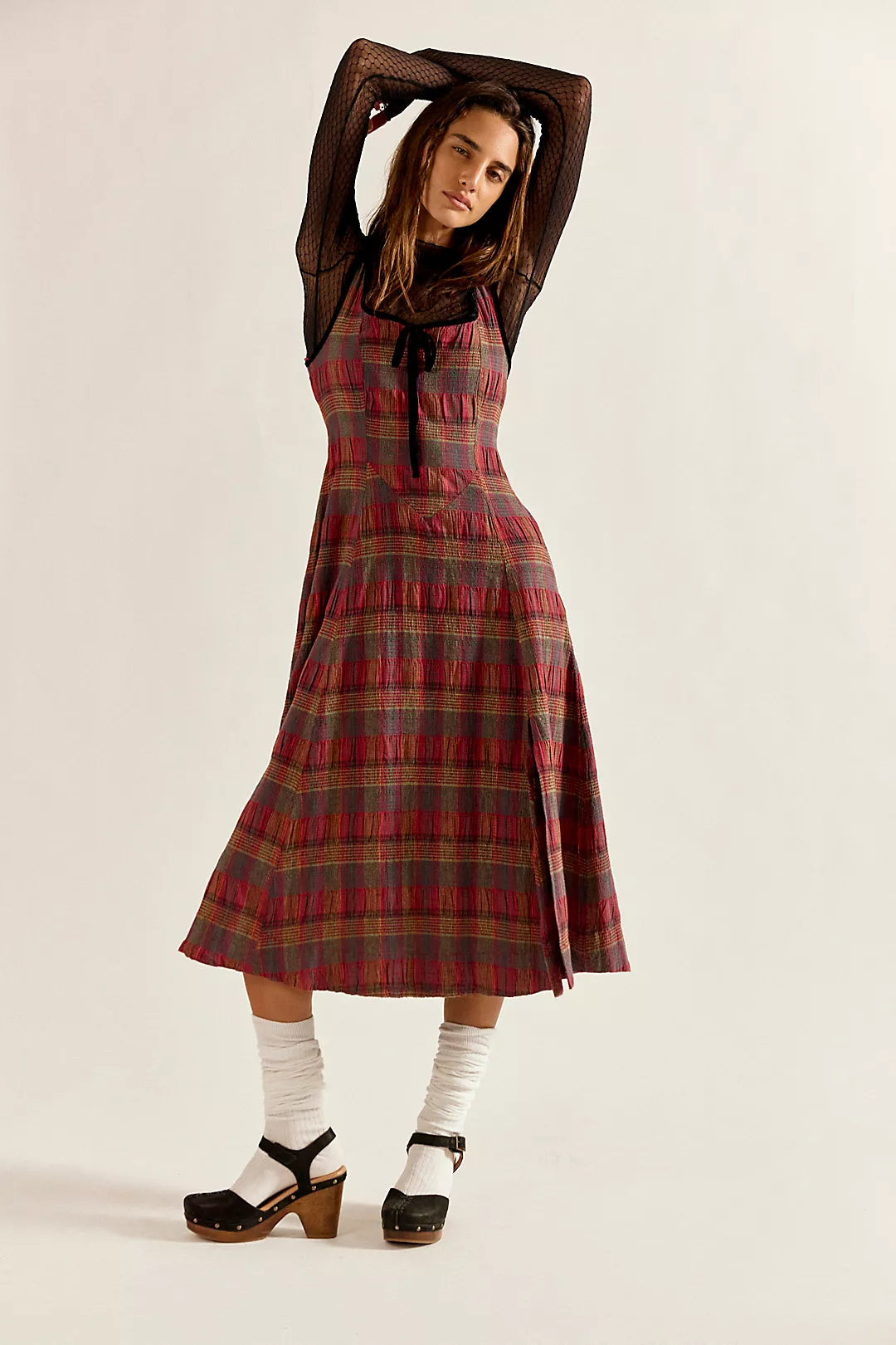 FREYA PLAID MIDI