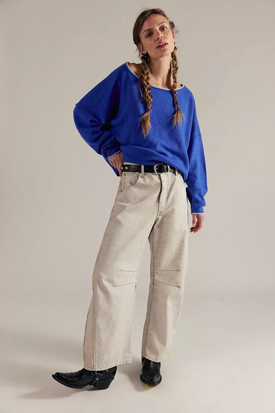 SEE ME SOFTSPUN PULLOVER in SAPPHIRE