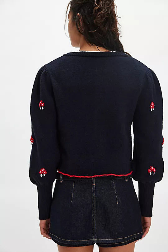 NONNA SWEATER IN MIDNIGHT BLOOM COMBO