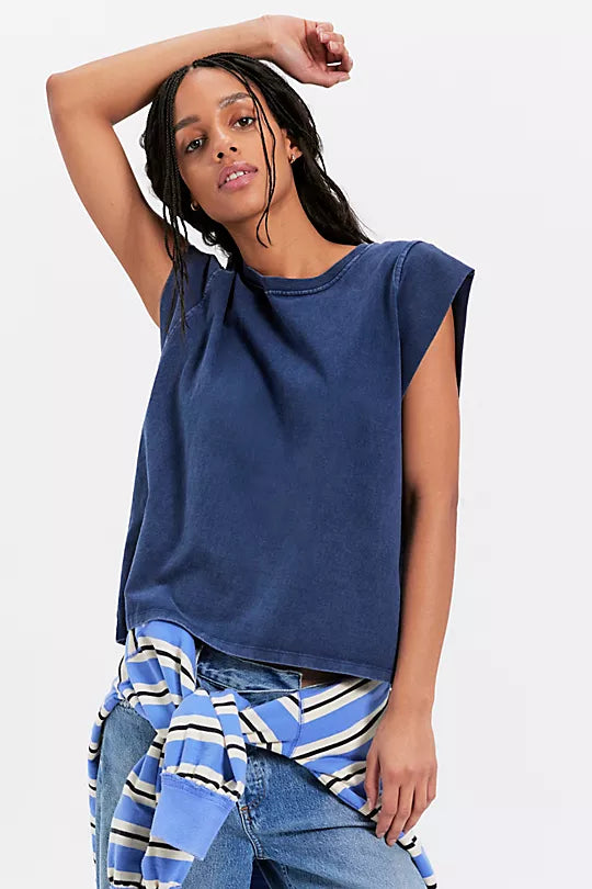 BETTER MUSCLE TEE- NAVY