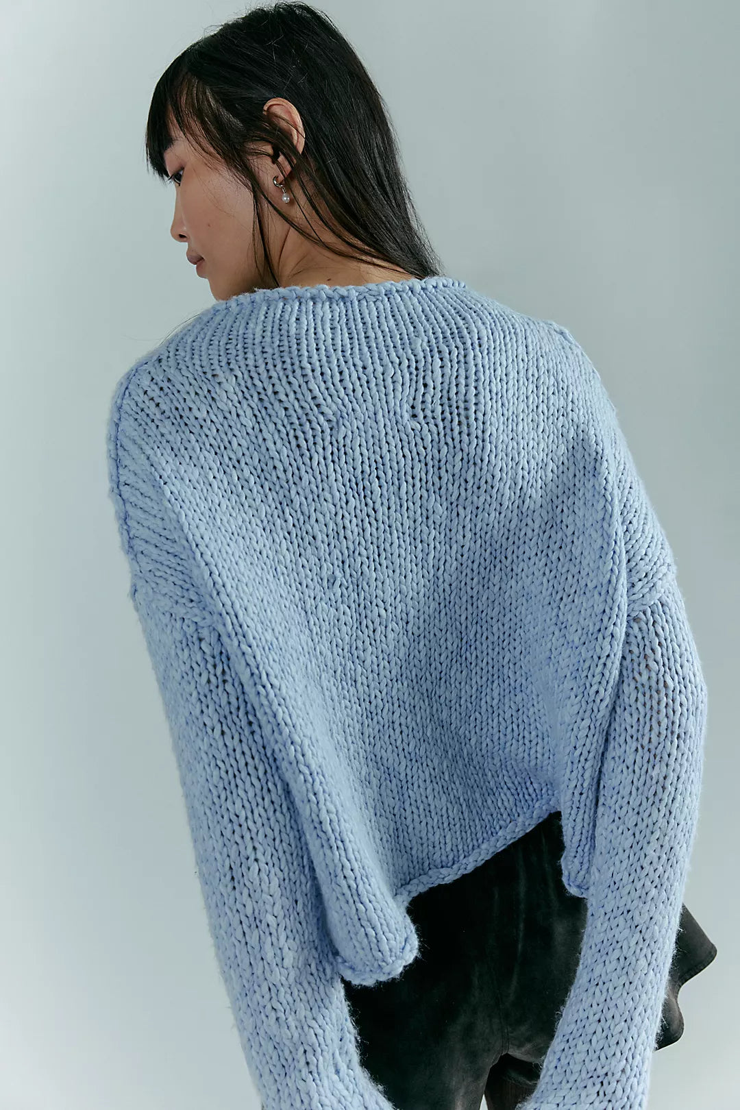 OPAL ROLLNECK KNIT SWEATER- CASHMERE BLUE
