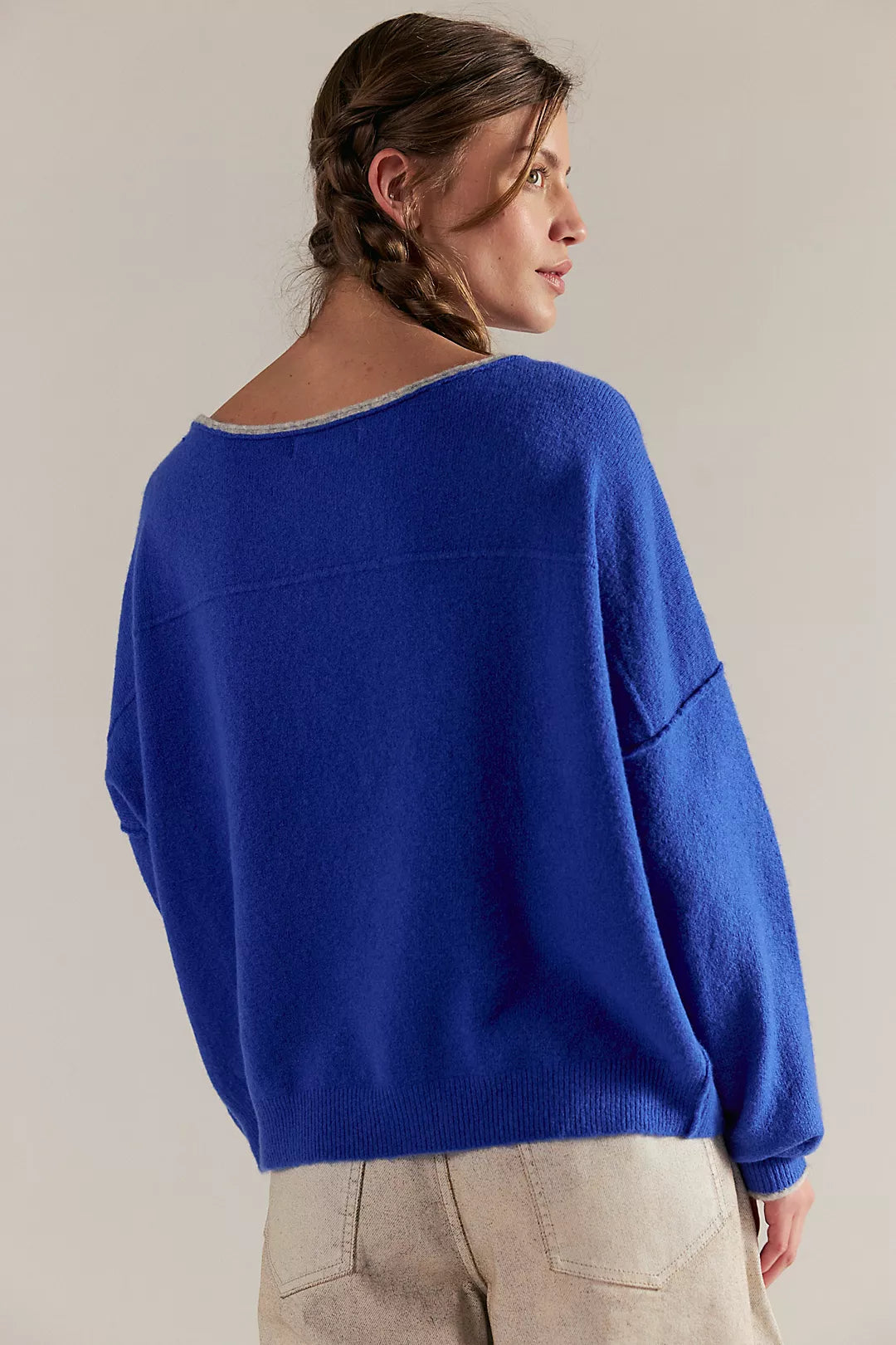 SEE ME SOFTSPUN PULLOVER in SAPPHIRE