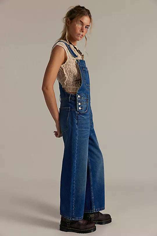 FREE PEOPLE DEEP TRANCE OVERALL in REVERIE
