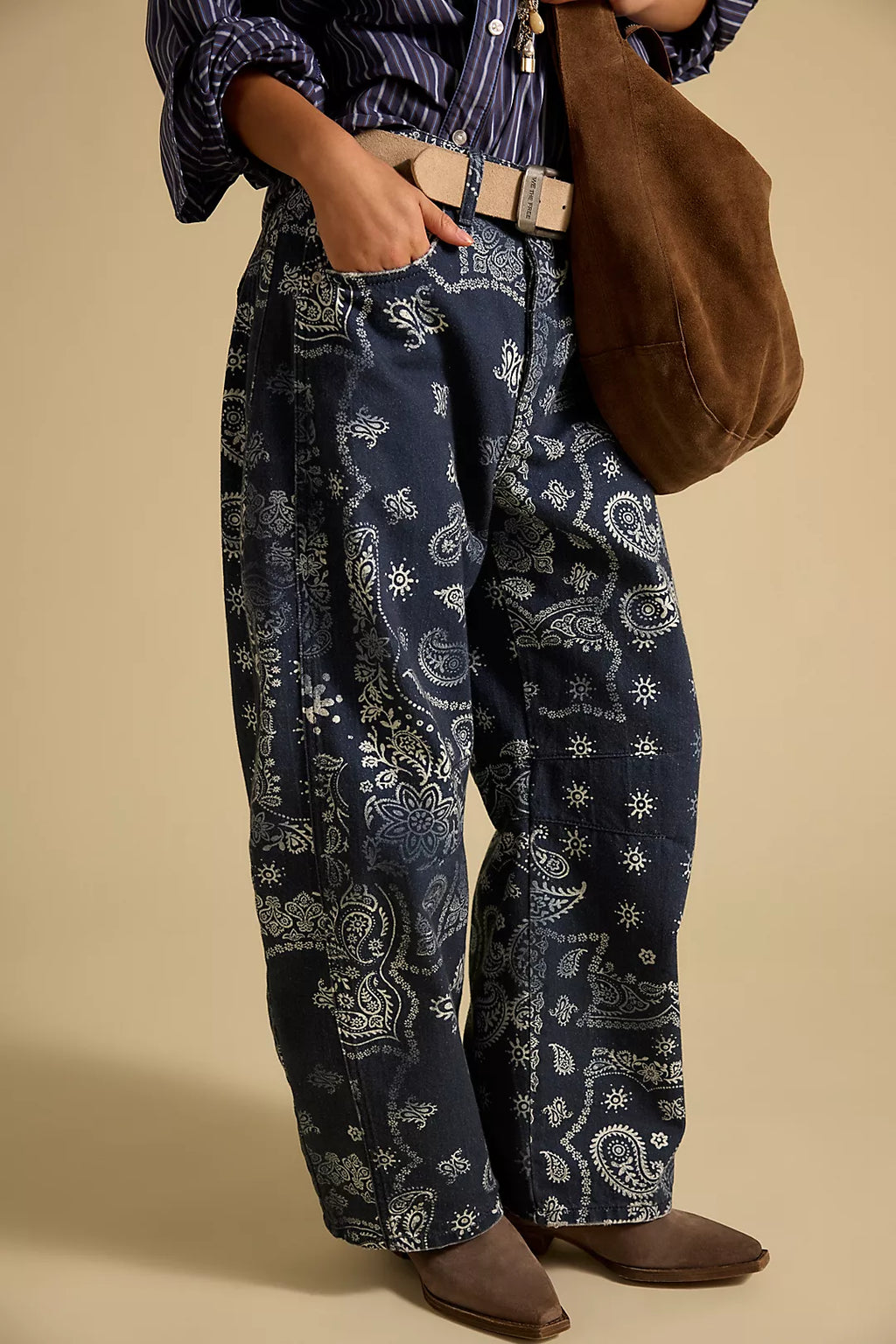 GOOD LUCK PRINTED BARREL IN NAVY BANDANA