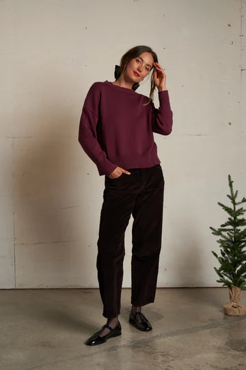 JANET- COTTON BOXY CREWNCK SWEATER