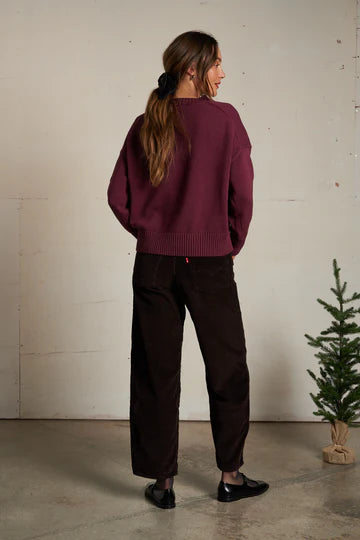 JANET- COTTON BOXY CREWNCK SWEATER