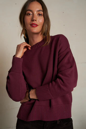 JANET- COTTON BOXY CREWNCK SWEATER