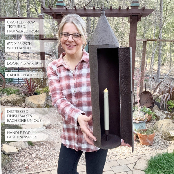 Oversized Rustic Chimney Floor Lantern