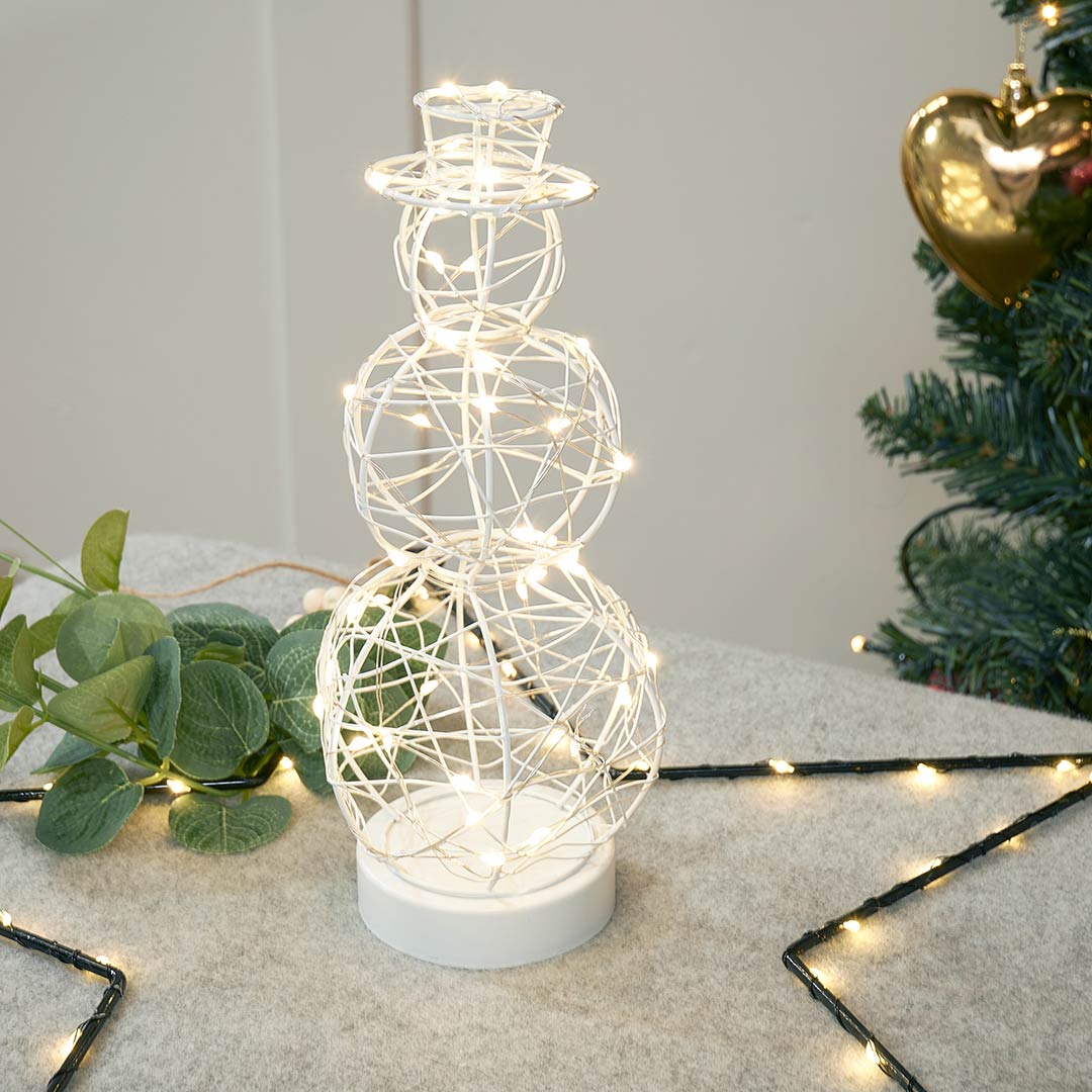 LED Fairy Light Tabletop Snowman