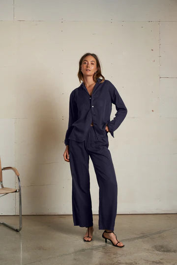 HANA- tencel pants in navy