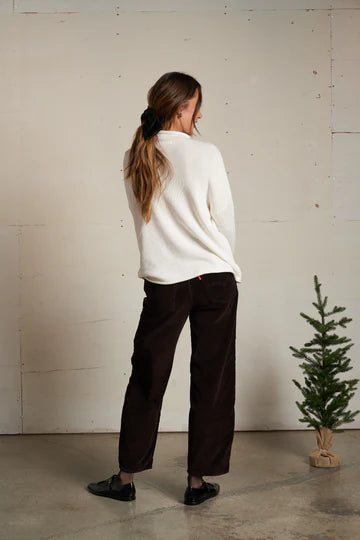 NOVA- COTTON CASHMERE MOCK NECK IN SUGAR