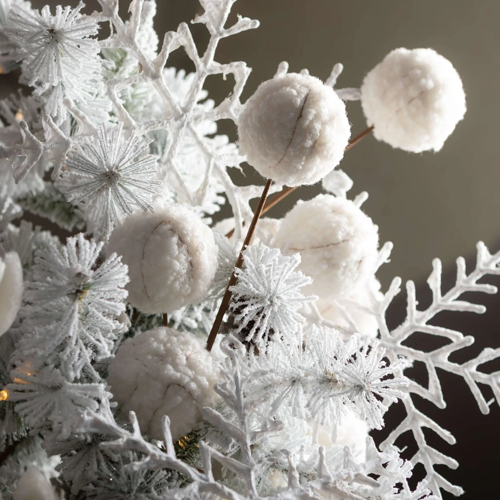 White Paper Pulp Snowflake Ornaments