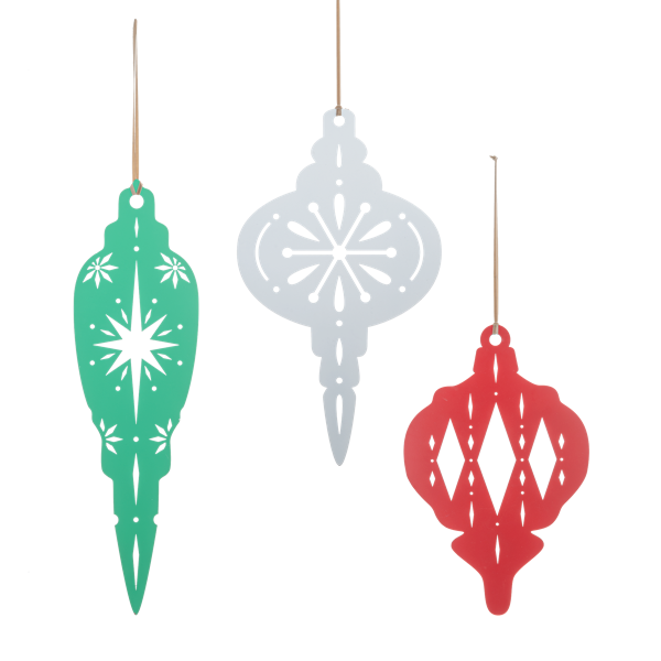 Oversized Retro Hanging Metal Ornaments | 3 Colors