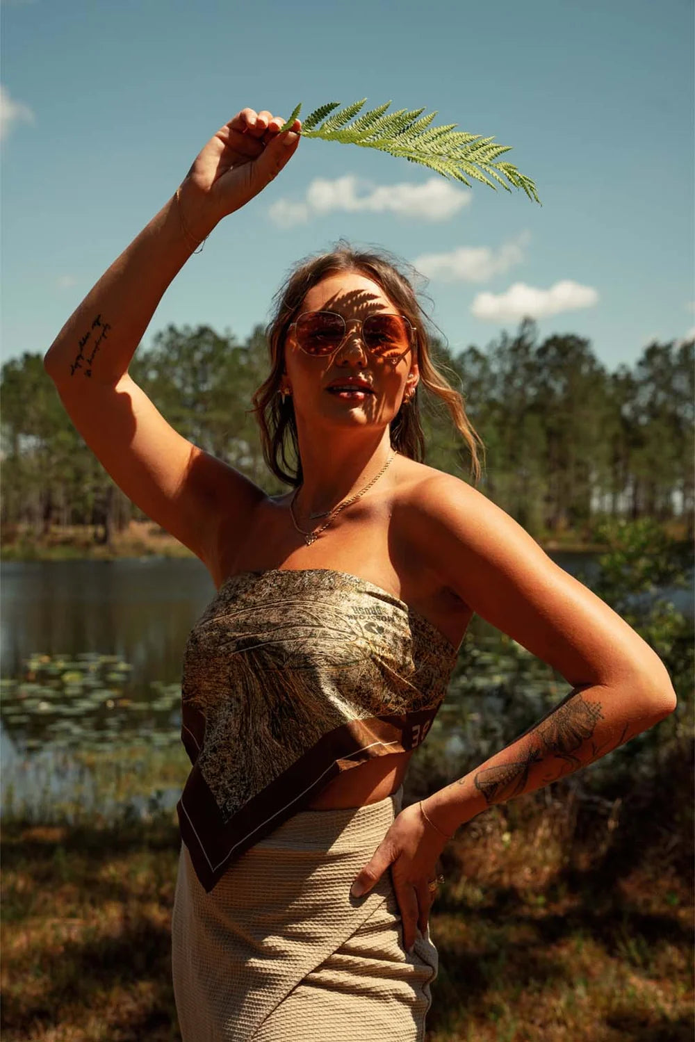 Tribe Kelley Silk Scarf - Brush