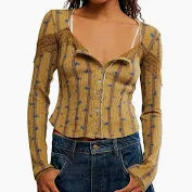 LETS PARTY CARDI TOP- BEEHIVE