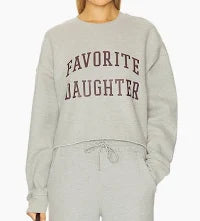 CROPPED COLLEGIATE SWEATSHIRT BY FAVORITE DAUGHTER