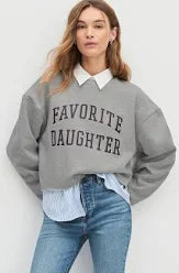 CROPPED COLLEGIATE SWEATSHIRT BY FAVORITE DAUGHTER