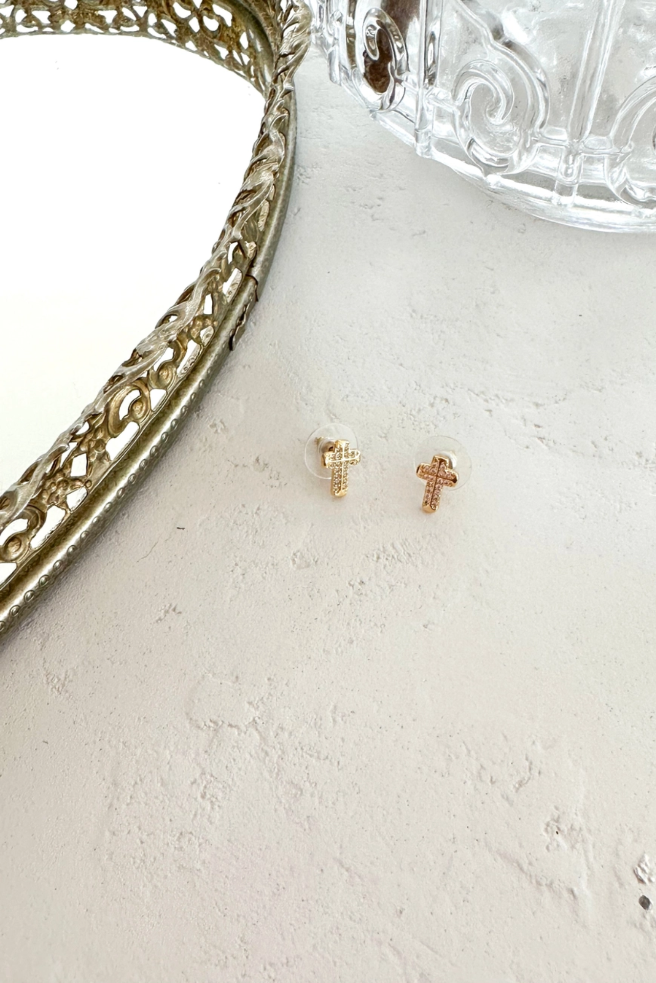 Divine Cross Post Earrings