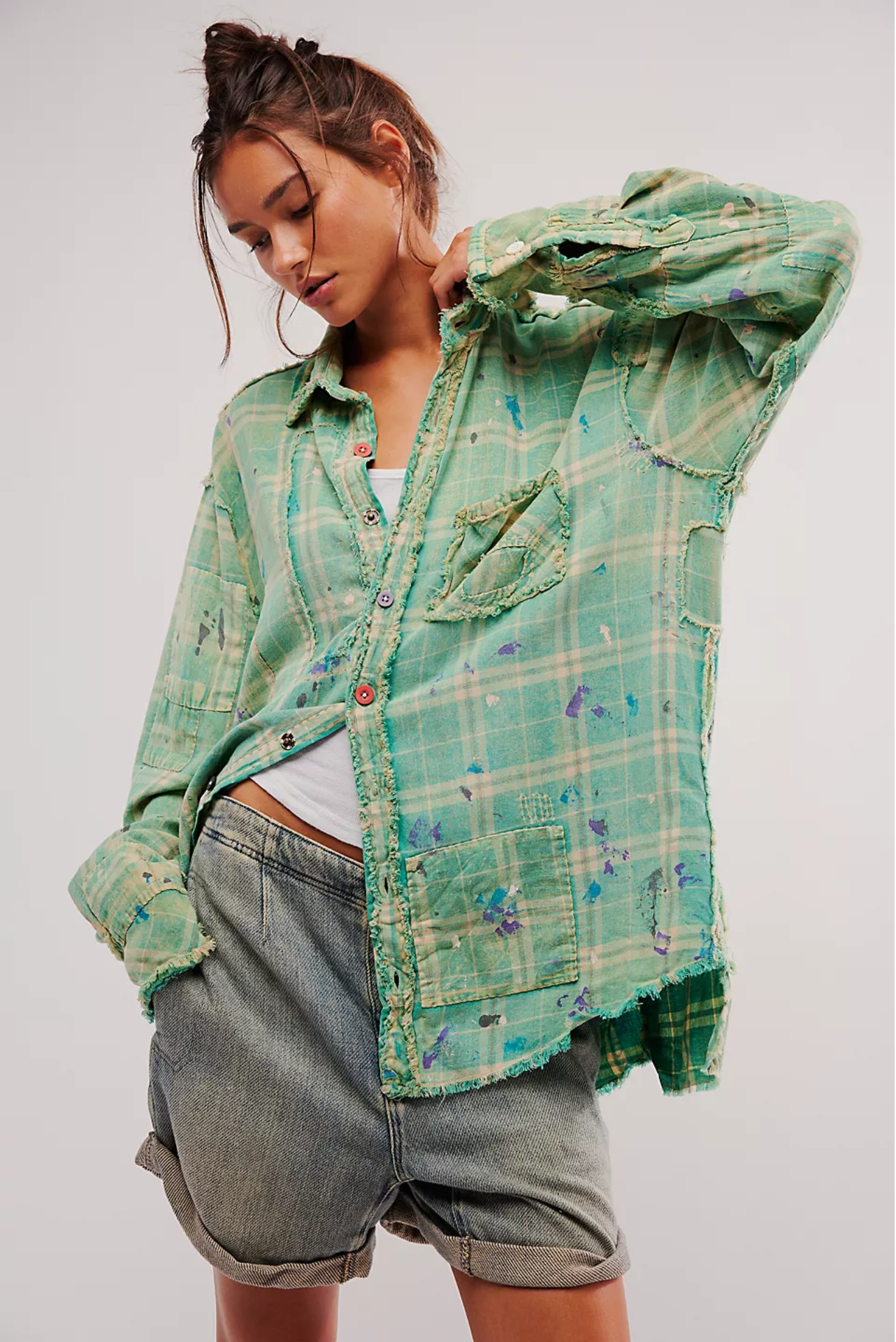 Patchwork Boyfriend Shirt