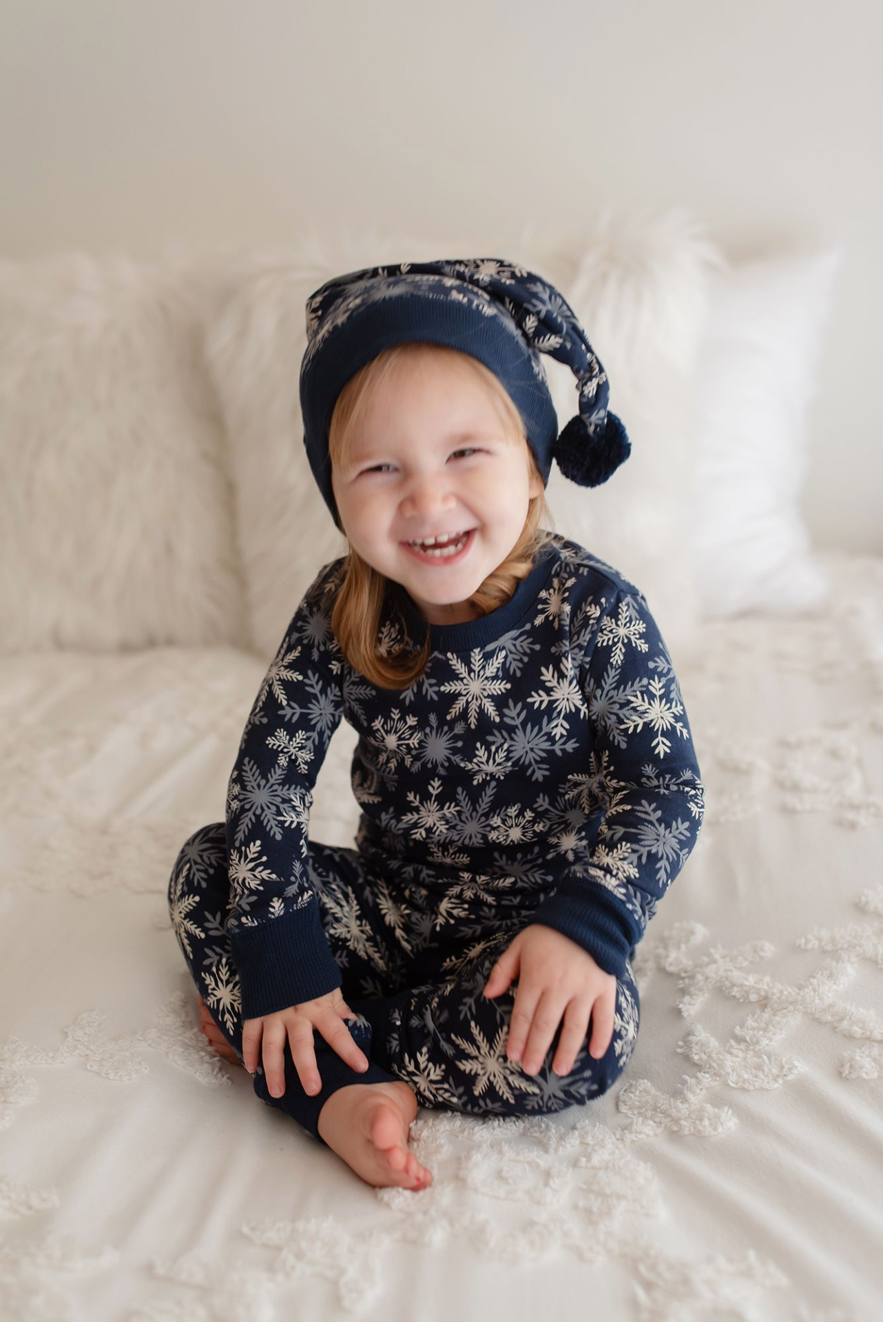 Kids' Organic Holiday PJ & Cap Set