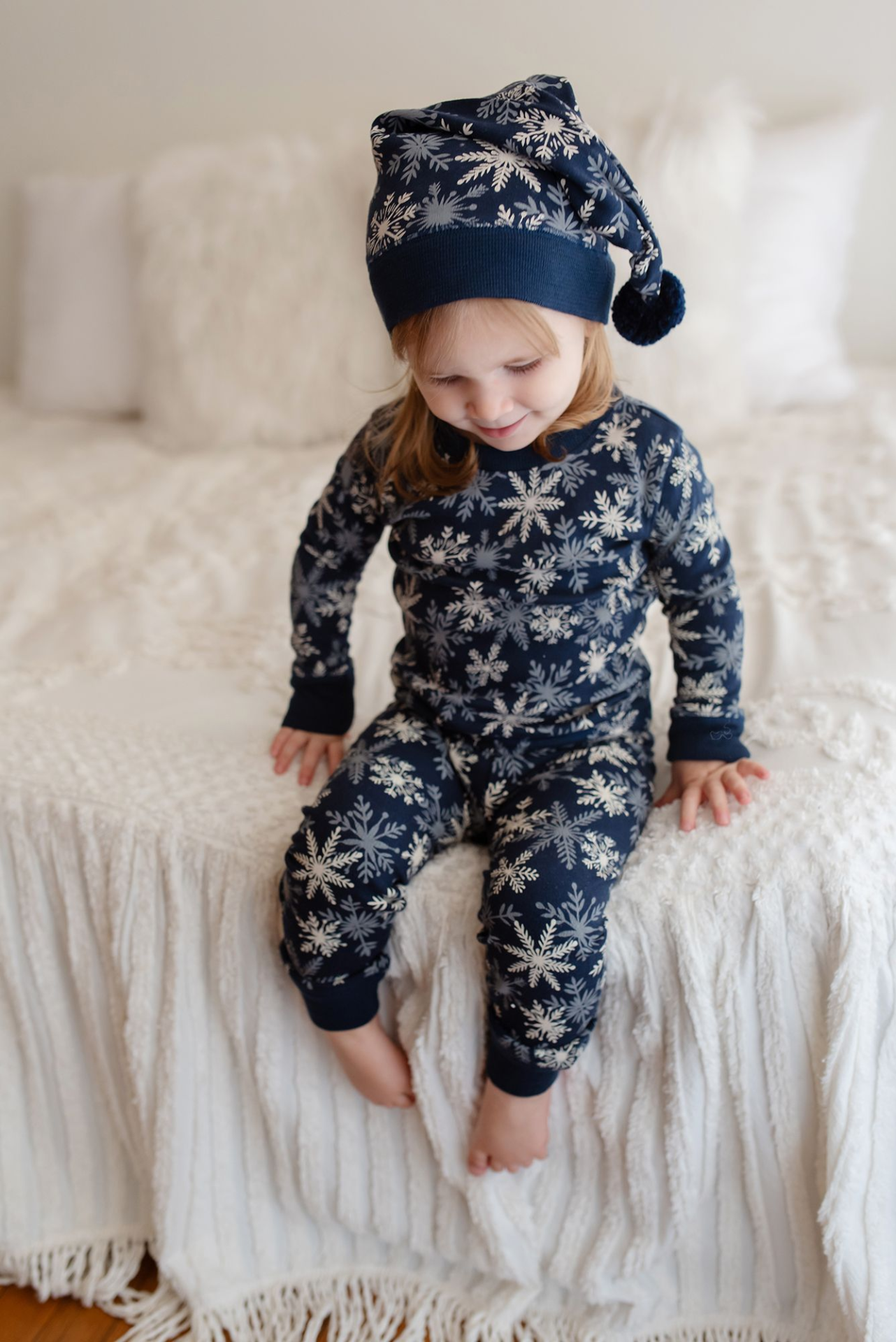 Kids' Organic Holiday PJ & Cap Set