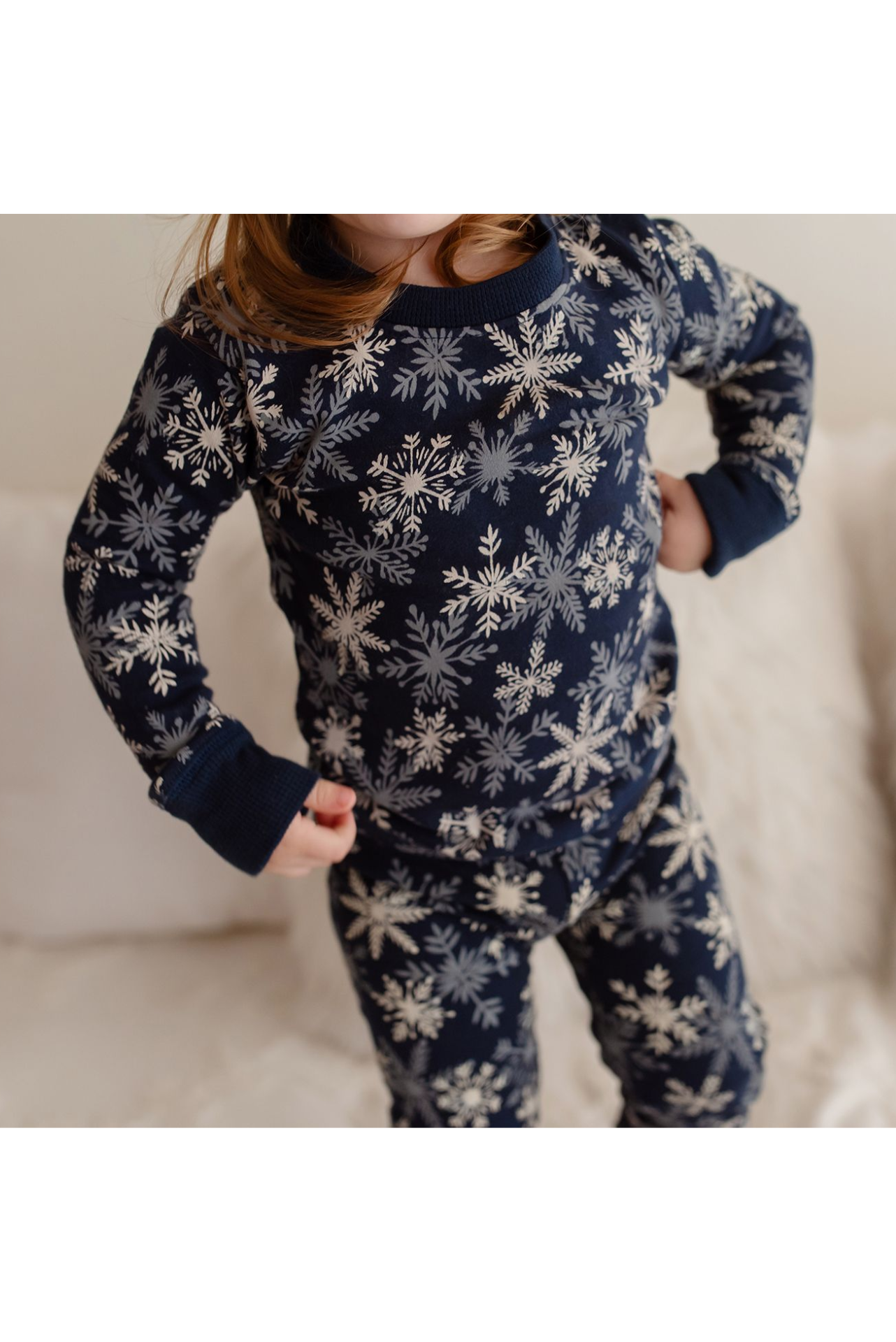 Kids' Organic Holiday PJ & Cap Set