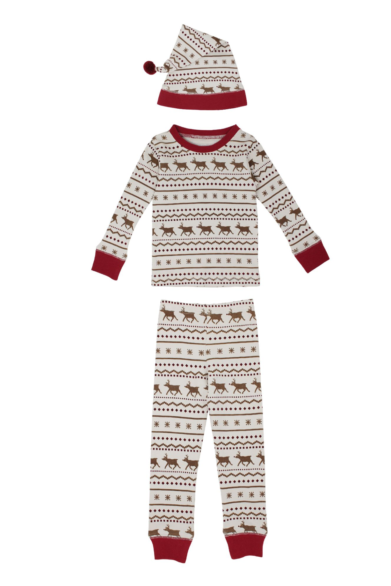 Kids' Organic Holiday PJ & Cap Set