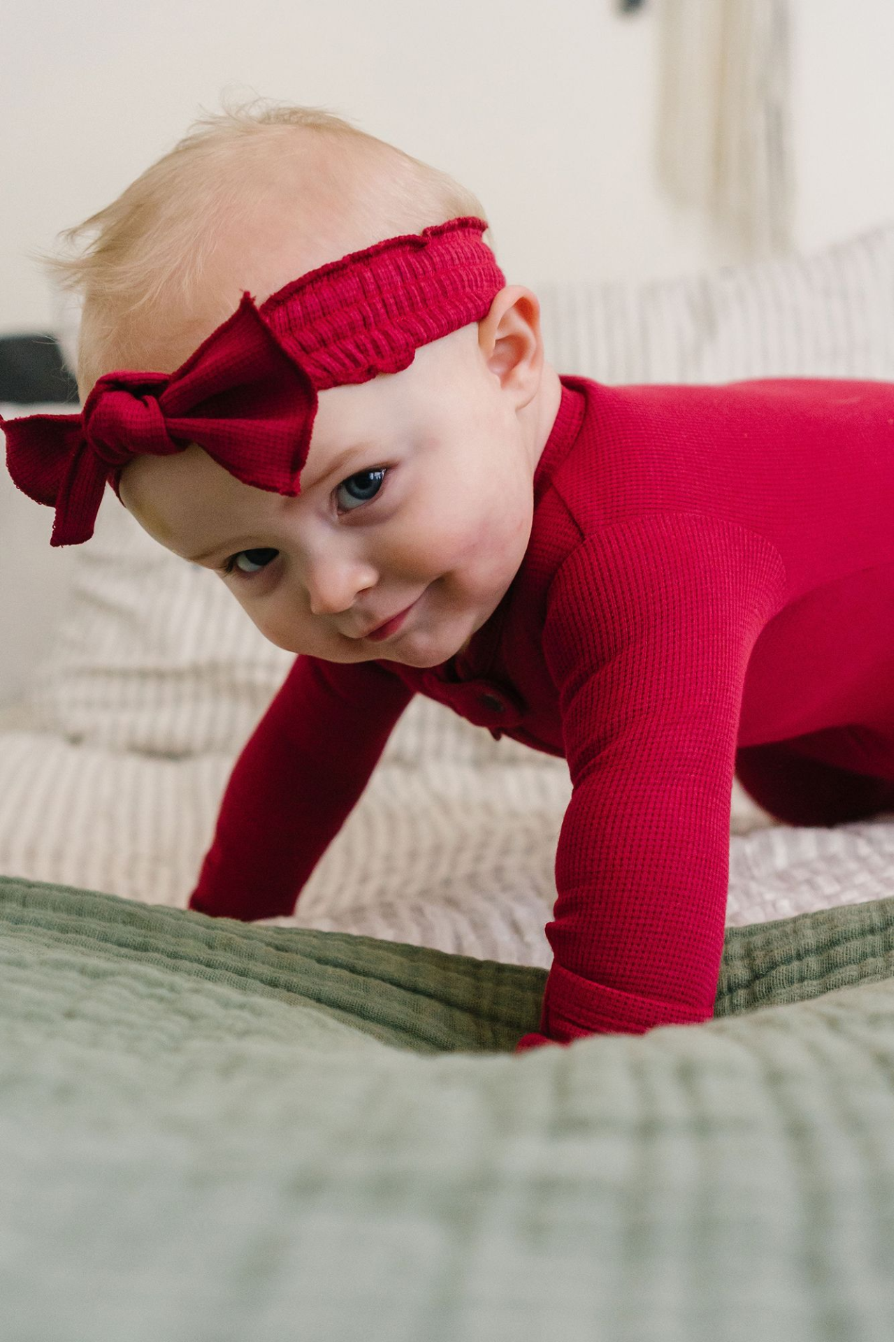 Organic Thermal Smocked Headband